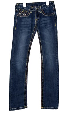 Women's True Religion Jeans Joey SuperT Crystal Buttons RN#112790