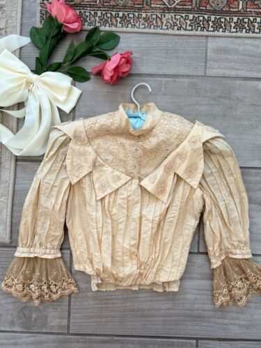 1904/1905 Edwardian Bridal Shirtwaist Blouse In Ivory