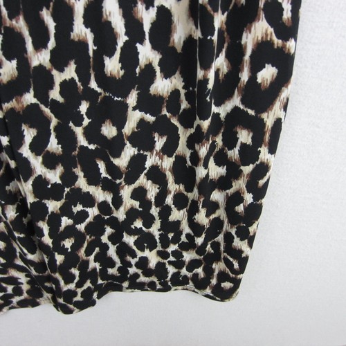 Taking Shape Dress Womens Plus Extra Small 14 Black Brown Leopard Stretch Event - Picture 10 of 19