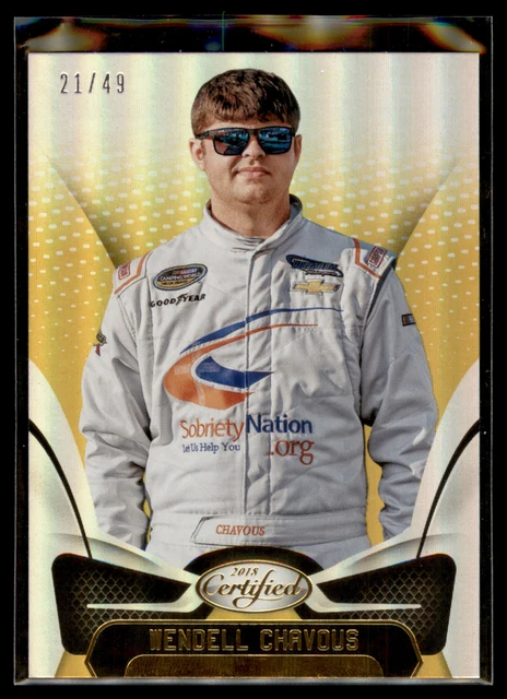 2018 Panini Certified Racing NASCAR GOLD Parallel #40 Wendell Chavous #21/49