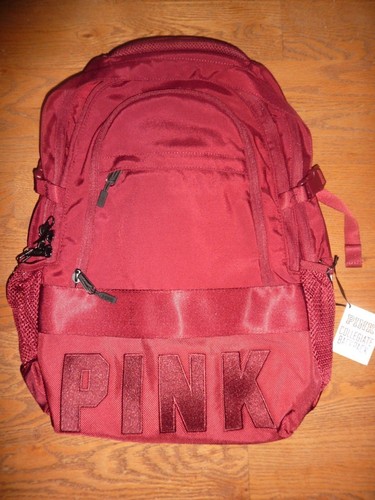 VICTORIAS SECRET PINK RARE COLLEGIATE LARGE BACKPACK ZIP BOOK LAPTOP CHOICE NWT - Picture 2 of 6
