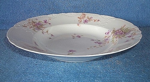Theodore Haviland Limoges Schleiger 9 1/2" SUPPENSCHÜSSEL rosa Blumen 8 verfügbar, - Bild 2 von 4
