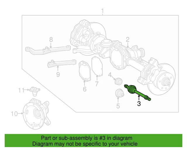 Mercedes Benz G550 G63 65 55 AMG G500 2002-2018 Left Axle Assembly OE 4633302801 — 第 2/3 张图片