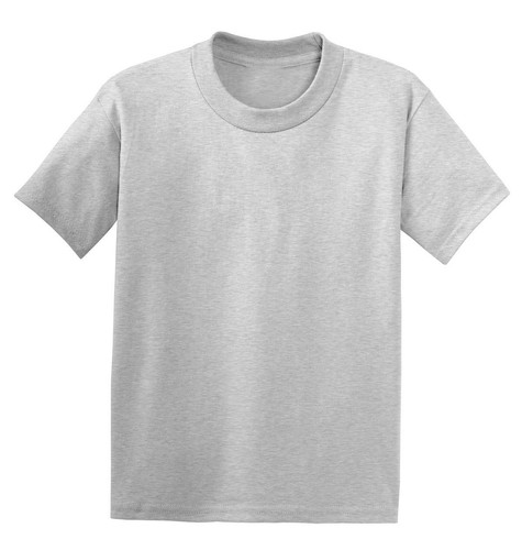 Hanes 5370 Youth Short Sleeve EcoSmart Cotton/Poly Crew Neck Stylish T-Shirt - Picture 2 of 21
