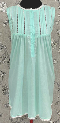 Victorian-Inspired 100% Cotton Nightgown by SoieRose - SR-1131 - Sea Green