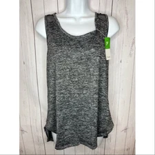 Letsfit Pack of Two Black Workout Tank Tops Womens Medium Activewear Racerback