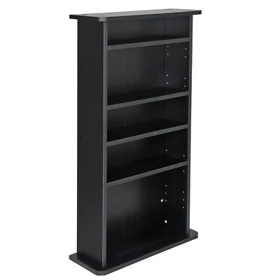 SEGAWE Freestanding 36" Height DVD CD Media Cabinet Storage Adjustable 5 Layers Stand