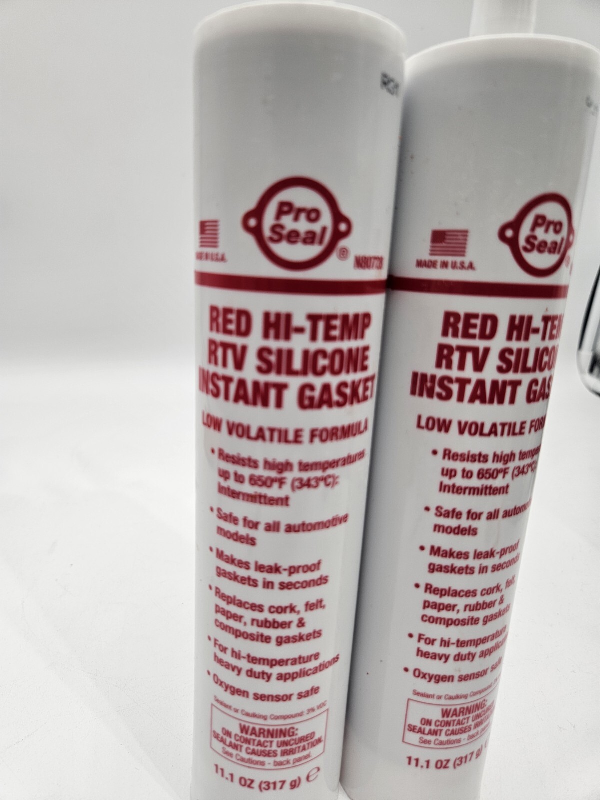 2 Pack Pro Seal 80728 Rtv Silicone Gasket Maker, Low Volatile Hi-Temp, 11.1 Oz,