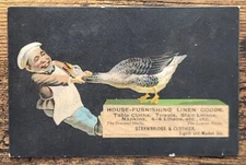 Victoria Trade Card Strawbridge Clothier Goose