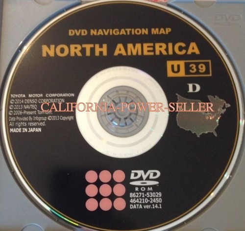 2006 2007 2008 2009 TOYOTA LEXUS UPDATED NAVIGATION DVD MAP U39 DATA 14 ...