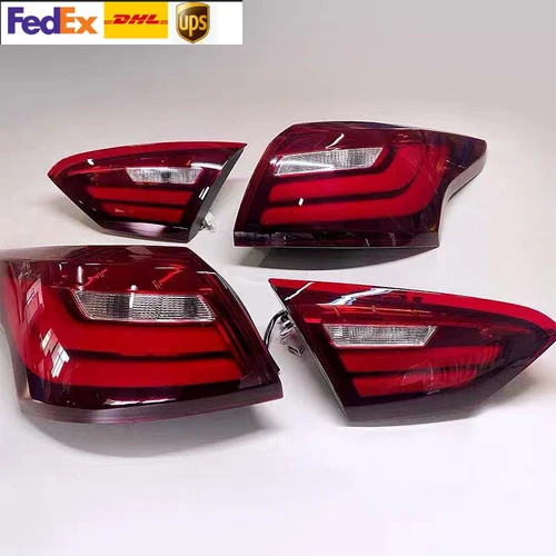 L+R Red DRL Tail Lights Sequential LED Tube Lamps for 2012-2014 Focus Sedan - Foto 2 di 9