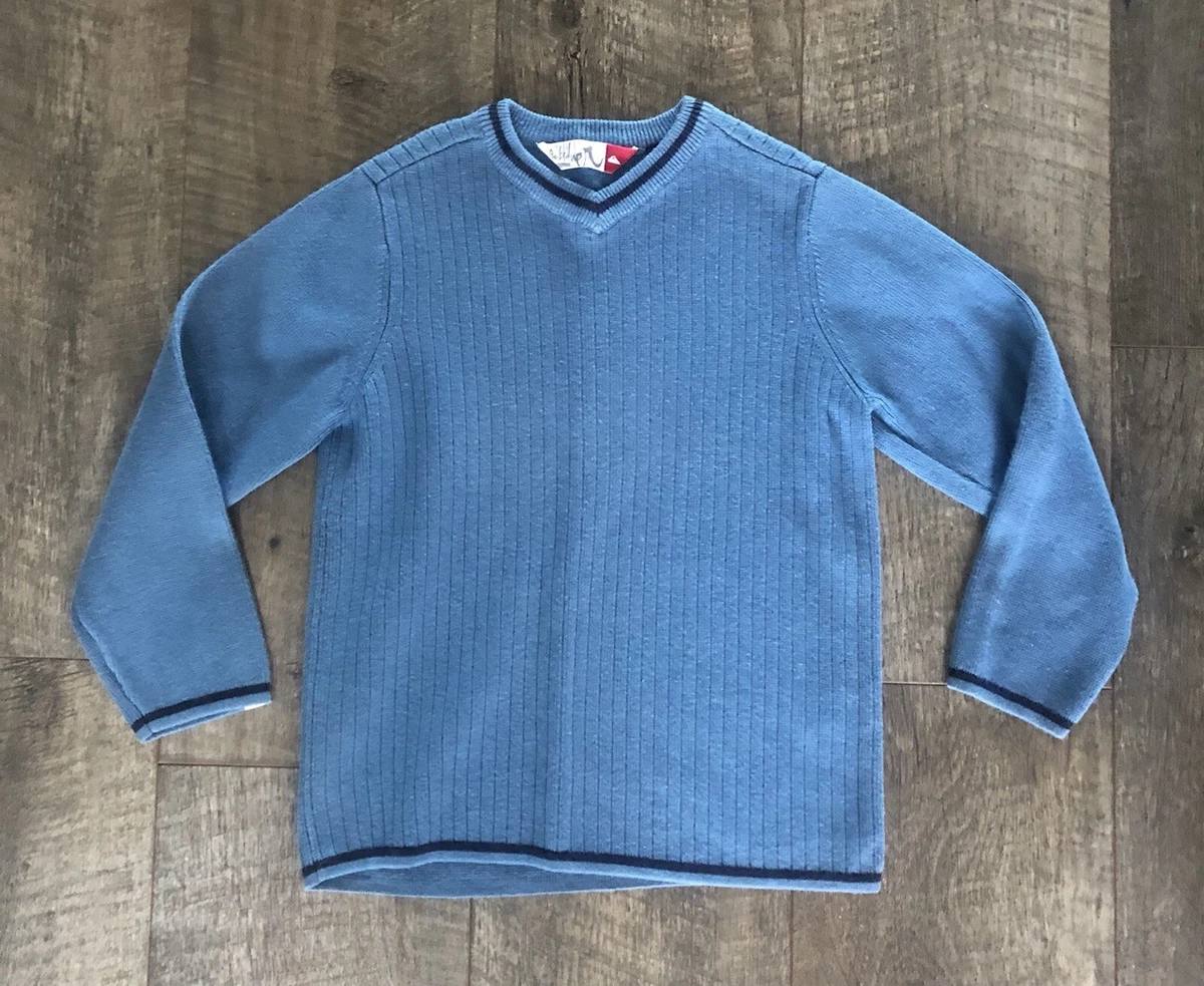 Eigenwijs lippen Bijzettafeltje Quiksilver Boys Sweater Blue Size L/7 EUC | eBay