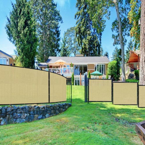 8'x50' Privacy Fence Screen Windscreen Garden Balcony Mesh Fabric Shade Cover - Picture 9 of 56