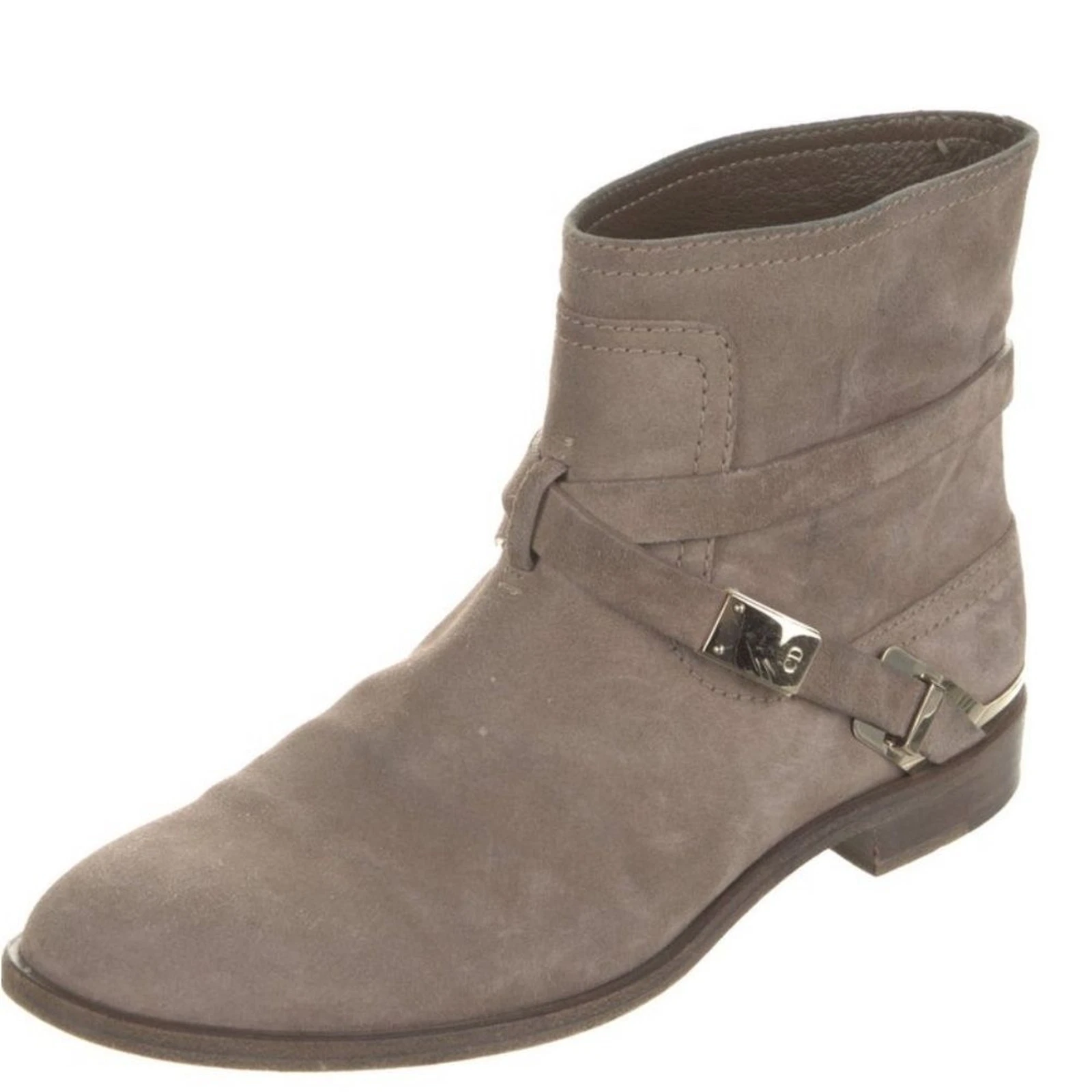 Bottines Christian Dior en daim taupe beige PRIX CONSEILLÉ 1 US