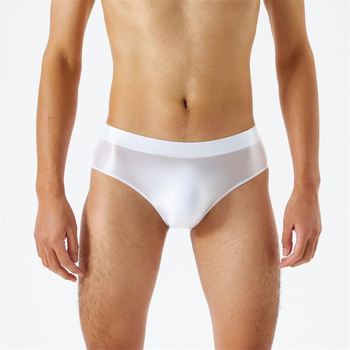Men's Glossy Briefs Swimwear Panties Smooth Low Rise Bikini Thongs Underwear﹜ - Picture 16 of 33