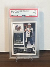 2015 Panini Contenders #79 ~ Tom Brady ~ PSA 9 Mint Season Ticket Card