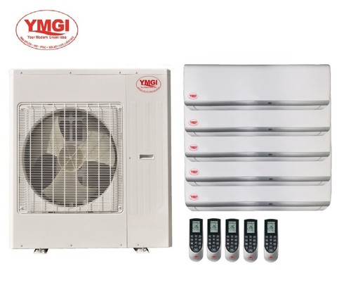 YMGI 45000 BTU 5x9000 5 Zone Ductless Mini split Heat Pump Heating Cooling 21 SE - Picture 1 of 12