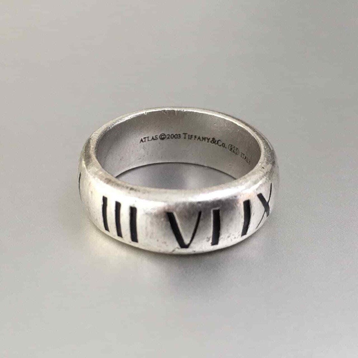 Tiffany&Co 2003 ATLAS 925 BAND sz 8 1/4 Sterling Silver Tiffany&Co 2003 ATLAS 925 BAND sz 8 1/4 Sterling Silver