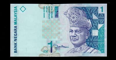 1 Note: Malaysia Bank Note 1996-2000 1 Ringgit GEM UNC Free Shipping ...