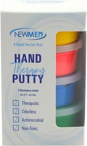 Color Coded Hand Therapy Putty by NEW MED, 1 set