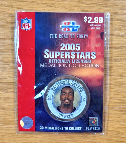 Ed Reed Coin Baltimore Ravens 2005 Superstars Medallion Collection NFL ...