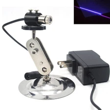 Violet/Blue 405nm 20mW Focusable Line Laser Diode Module +5V Adapter 12mm Holder