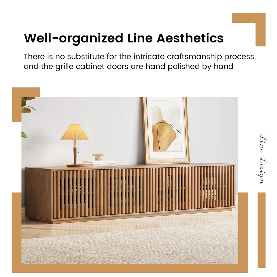 Soporte de TV para TV de hasta 75" Moderno Granja Consola Mesa Centro de Entretenimiento Foto 3 de 4