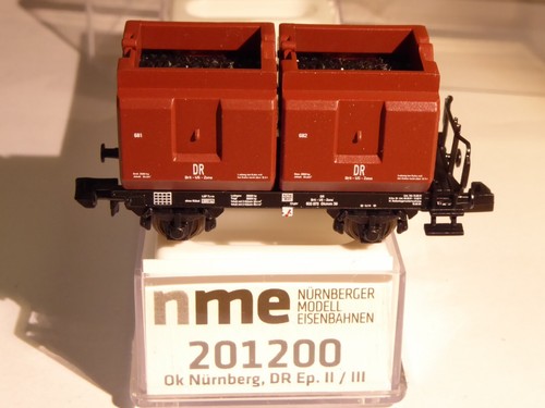 NME 201200 Spur N Kübelwagen Ok Nürnberg beladen mit 2 x Kübeln DRG Epoche 2 | Zustand: Gebraucht