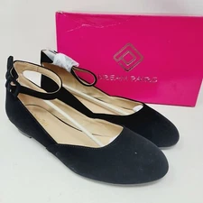 DREAM PAIRS Women's Flats Sz 9 Revona Low Wedge Ankle Strap Shoes