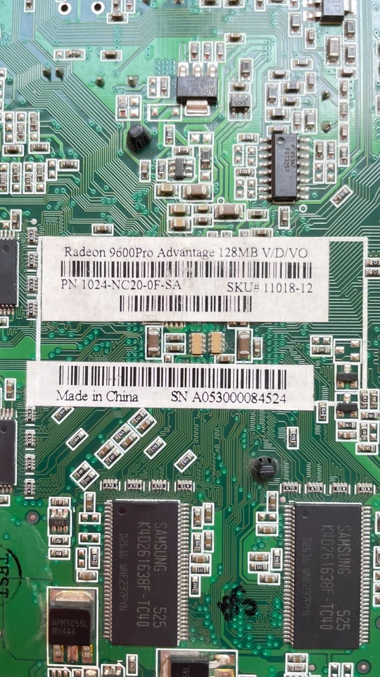 Sapphire Radeon 9600Pro Advantage 128MB V/D/VO AGP 8x Graphics Video Card - Image 3 of 4