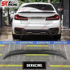 For BMW 5 Series M5 520i 530i 540i Glossy Black/Carbon Fiber Rear Spoiler Wing 