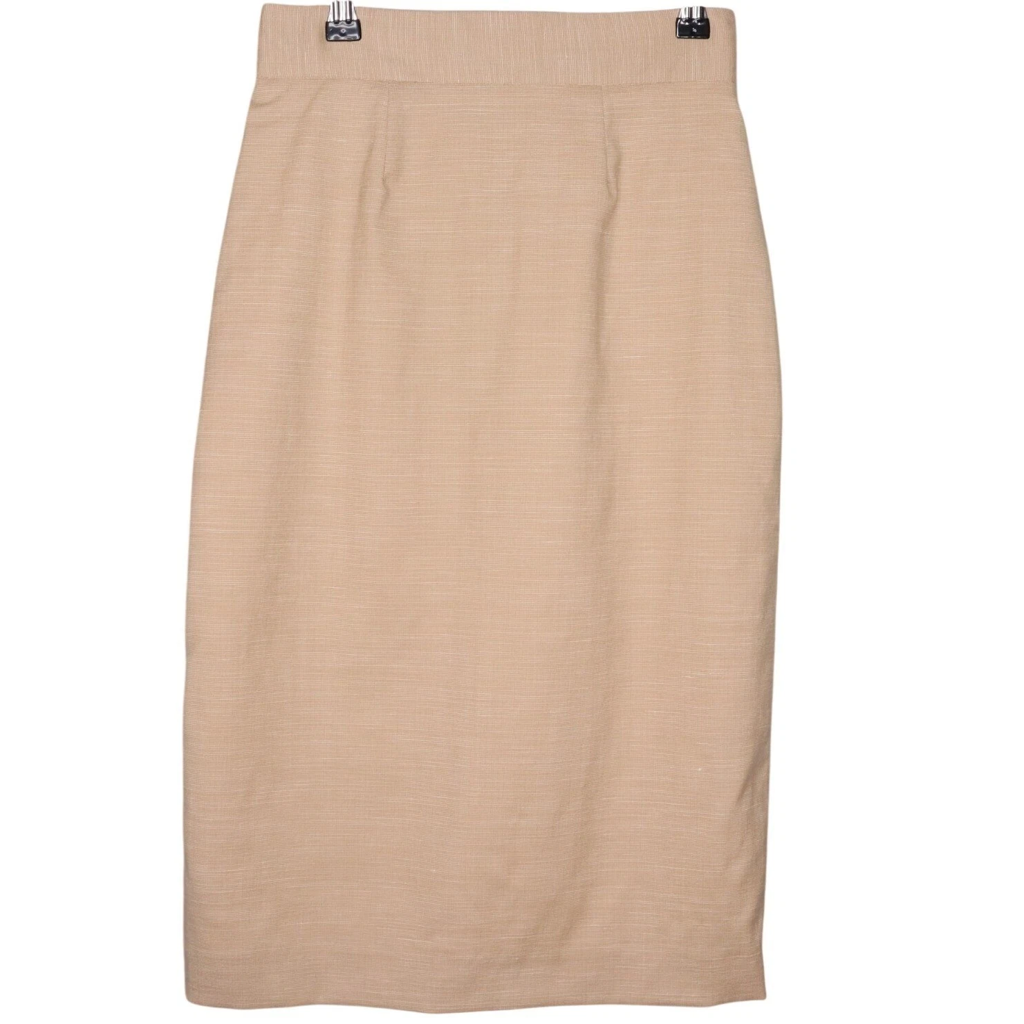 Peter Som Womens Beige Virgin Wool Linen Blend Pencil Skirt Size 2 Office Casual