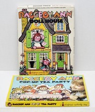 2 Vintage 1974 RAGGEDY ANN  Colorforms Activity Toys  Doll House  Tea Party