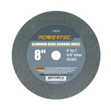 POWERTEC Bench Grinder Wheel 8 Inch 36 Grit, 36 1PK, 8" AO Wheels