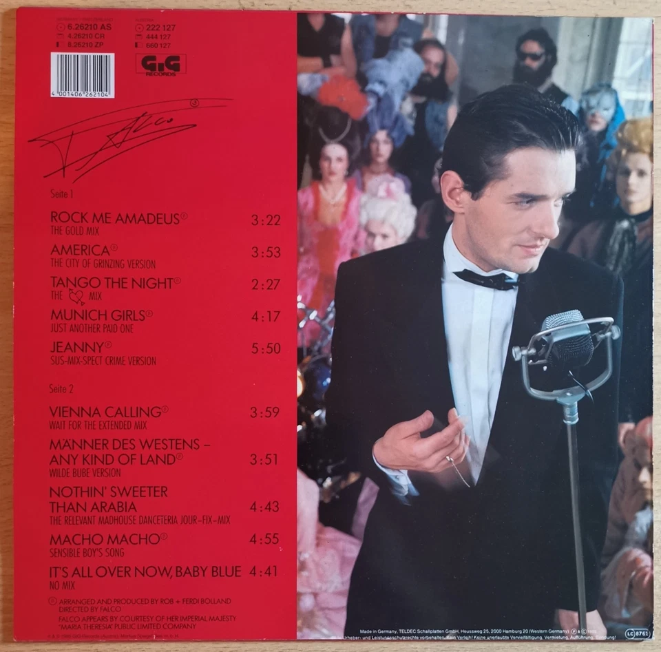 FALCO "3" - rotes RED Vinyl LP Album - original GiG Records 1985 !!! - Bild 3 von 3