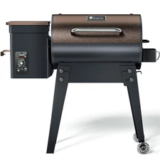 456 Sq. In Wood Pellet Smoker Grill – BBQ Outdoor Cooker with Auto Temp Control