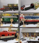Vintage Tin & Plastic Train Set - Over 35 pieces Mountain Signs People Tracks