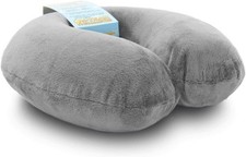 Travel Neck Pillow Washable Cover Comfortable Memory Foam Airplane Travel Ess...