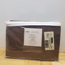 DREAM OAKS 4 Piece Queen Sheet Set 750 TC 100% Egyptian Cotton BROWN