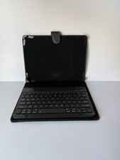 Universal Black Synthetic Leather Bluetooth Keyboard Folio Case for Tablet