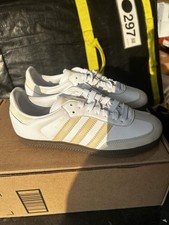 Adidas Samba OG Women's Cloud White/Sand Strata/Off White Size 5.5 Shoes