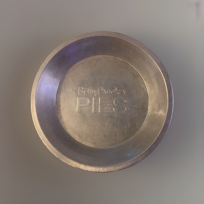 Betty Crocker Pies Vintage 9'' Pie Plate Pan Tin Aluminum Rolled Edge