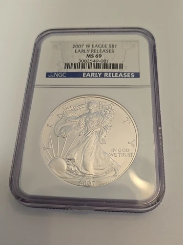 2007 W Silver American Eagle S$1 NGC MS69 Early Releases