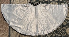 Retro 50's STYLE Silver Blk  White dot Full Sweep Swing Circle Skirt 24  Waist