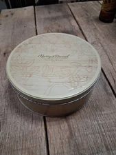 Harry & David Embossed Floral Metal Storage Tin With Lid