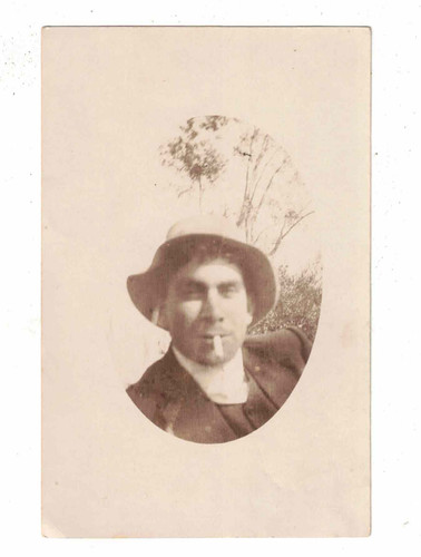 Vintage Postcard c1910 - A Man wearing a hat. Bundoora, Vic. Australia.