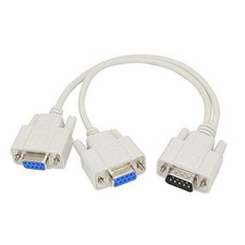 30cm DB9 Y Splitter Cable DB9 9 Pin 1 Male to 2 Female Rs232 Serial Splitter