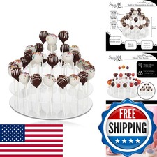 Spec101 Acrylic Cake Pop Display Stand 3 Tier Circle Clear Holds 33 Suckers