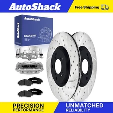 Front Drilled Slotted Brake Rotors Premium Ceramic Pads Calipers for Acura MDX