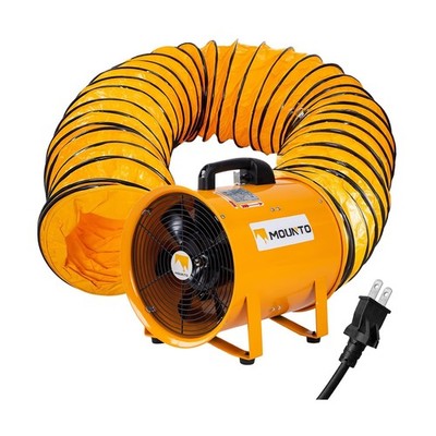 MOUNTO 12-Inch Heavy Duty Cylinder Axial Fan with 25-Foot Vinyl Hose | High-P...